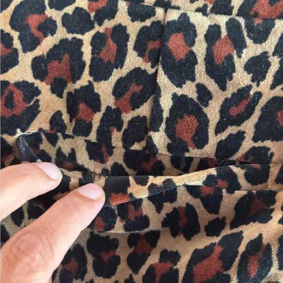 A.L.C. Harrison Velvet Leopard Print ankle pant cropped - Picture 10 of 10